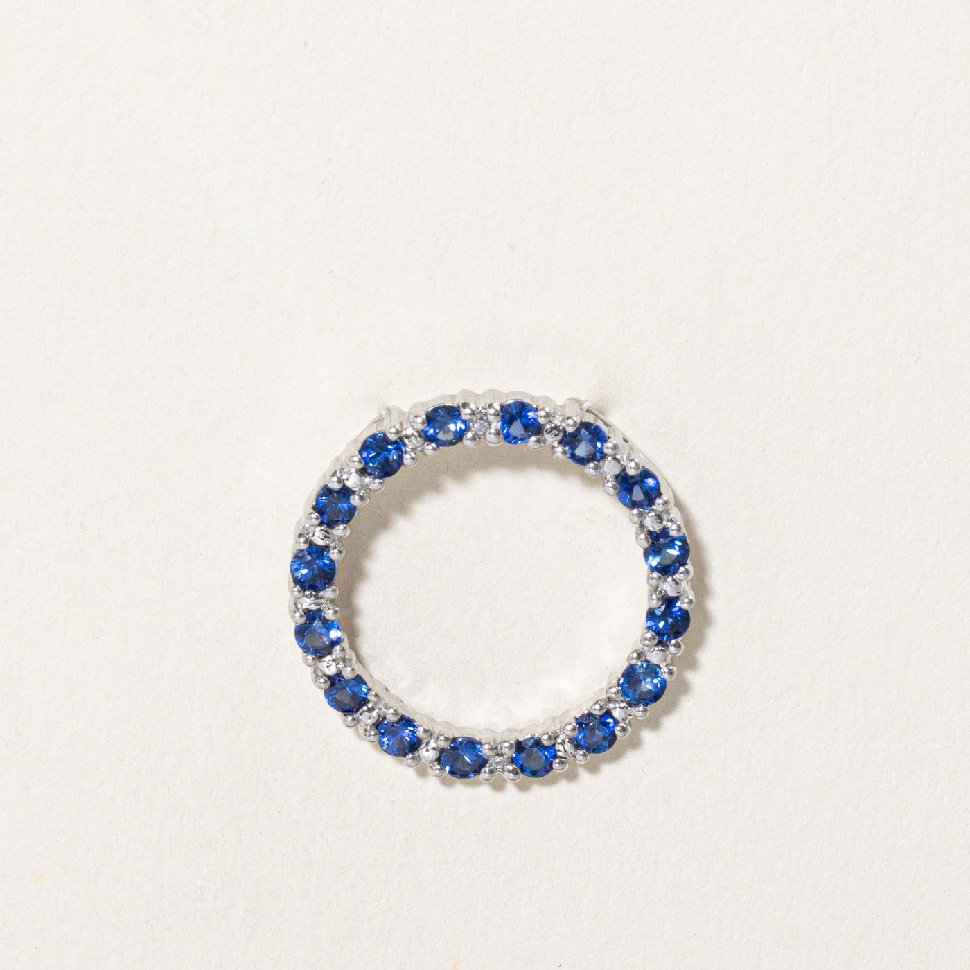 Elegant 0.56ctw Synthetic Sapphire & 0.01ctw Diamond Wreath Pendant Necklace - Perfect for Weddings, Anniversaries & Special Occasions