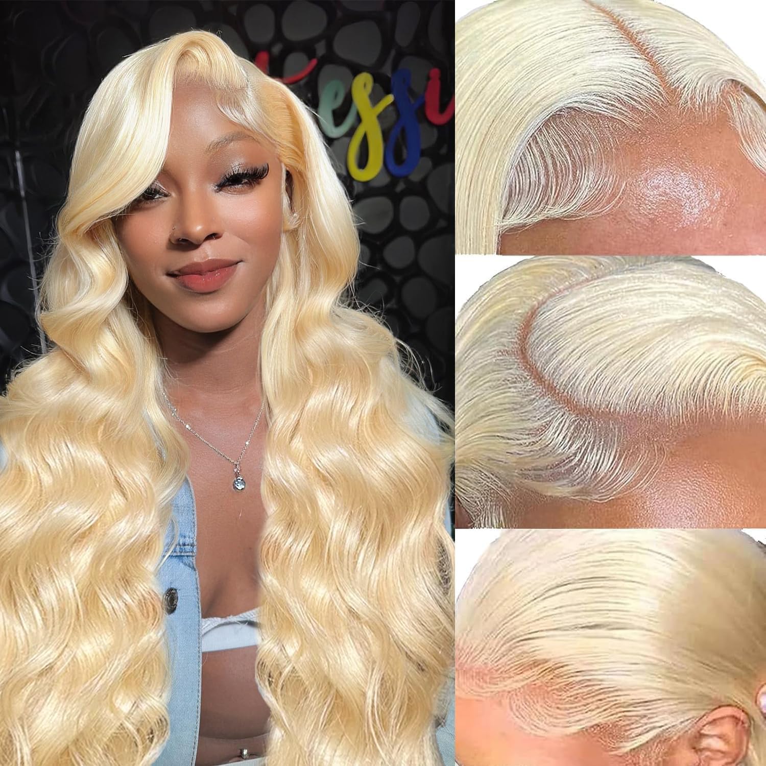 30 Inch 13x6 HD Lace Front Wig Human Hair - Body Wave Blonde 613 Lace Frontal Wig with Pre-Plucked Hairline & Baby Hair (180% Density) - Perfect for Daily Wear, Cosplay, and Special Occasions