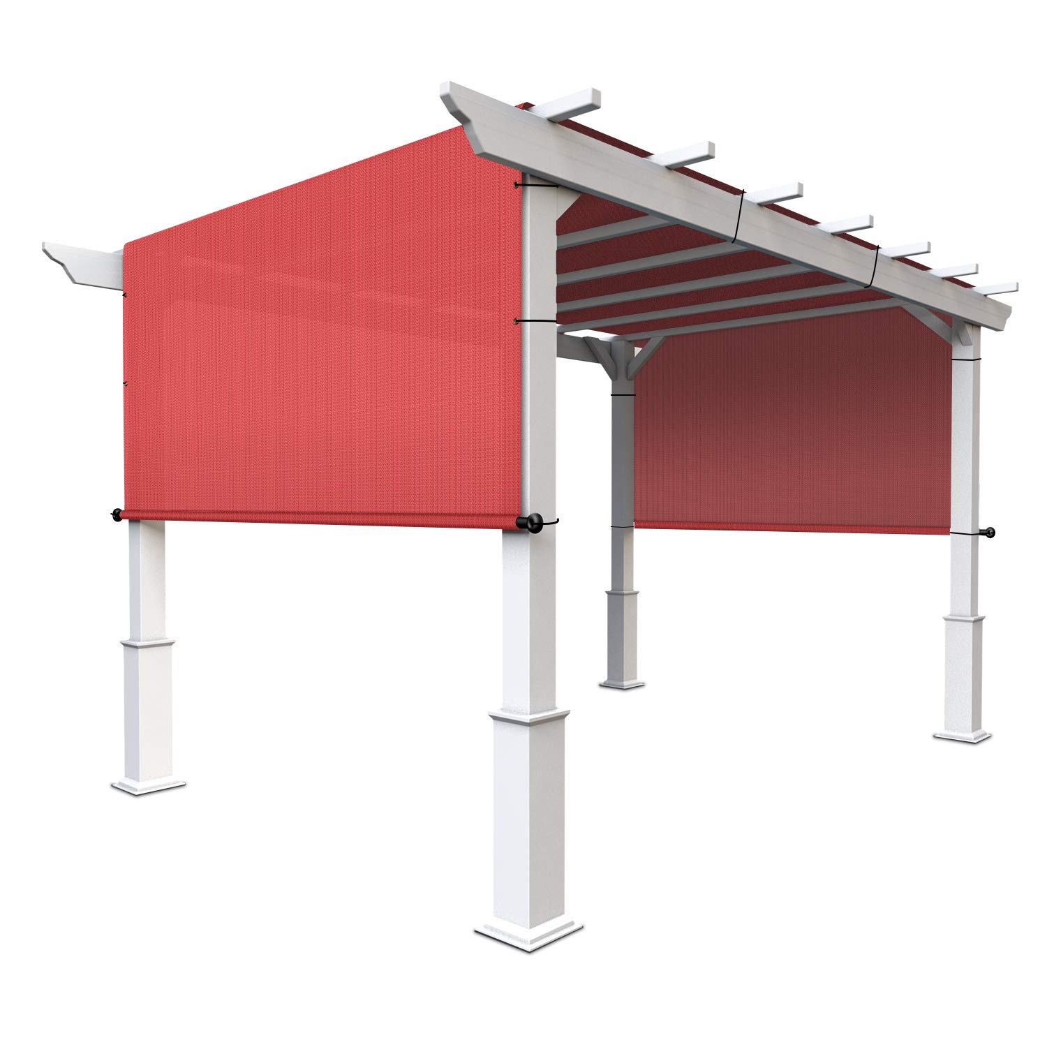 COARBOR 6'x21' Outdoor Pergola Replacement Cover - Breathable Shade Canopy with Grommets & Weight Rods, Red Patio Gazebo Cover for Deck, Backyard, Garden - Perfect for Sun Protection & Outdoor Relaxation