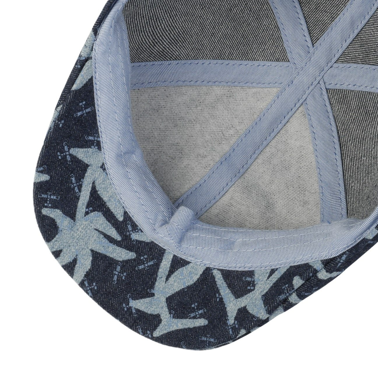 Stetson Texas Denim Print Flat Cap for Men - Western Style Cowboy Hat for Outdoor, Rodeo & Casual Wear