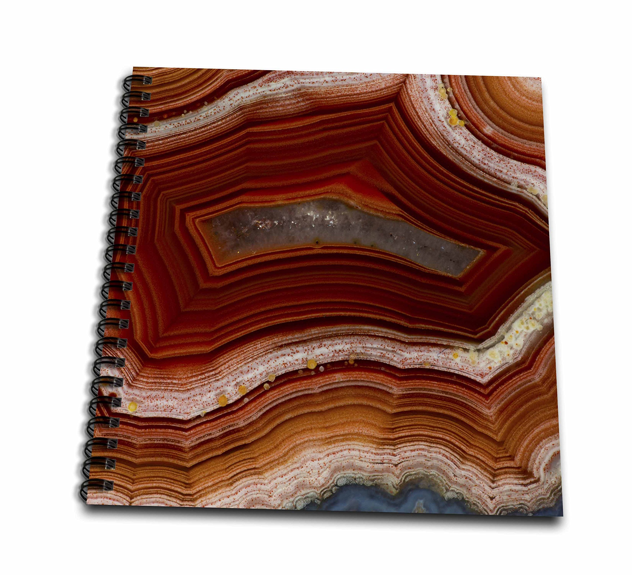 3D Rose Banded Agate Sketchbook - Premium Drawing Notebook for Artists, Students & Designers - Perfect for Sketching, Doodling & Creative Projects