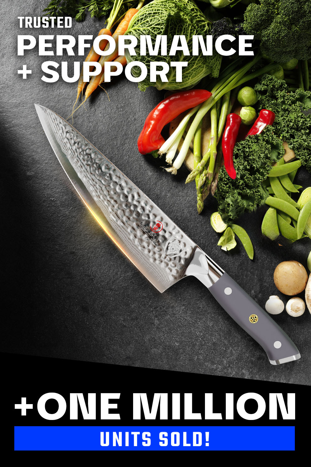 Dalstrong Shogun Series X 8-Inch Chef Knife with Gray ABS Handle - Professional Kitchen Knife for Slicing, Dicing & Chopping - Perfect for Home Chefs & Culinary Enthusiasts