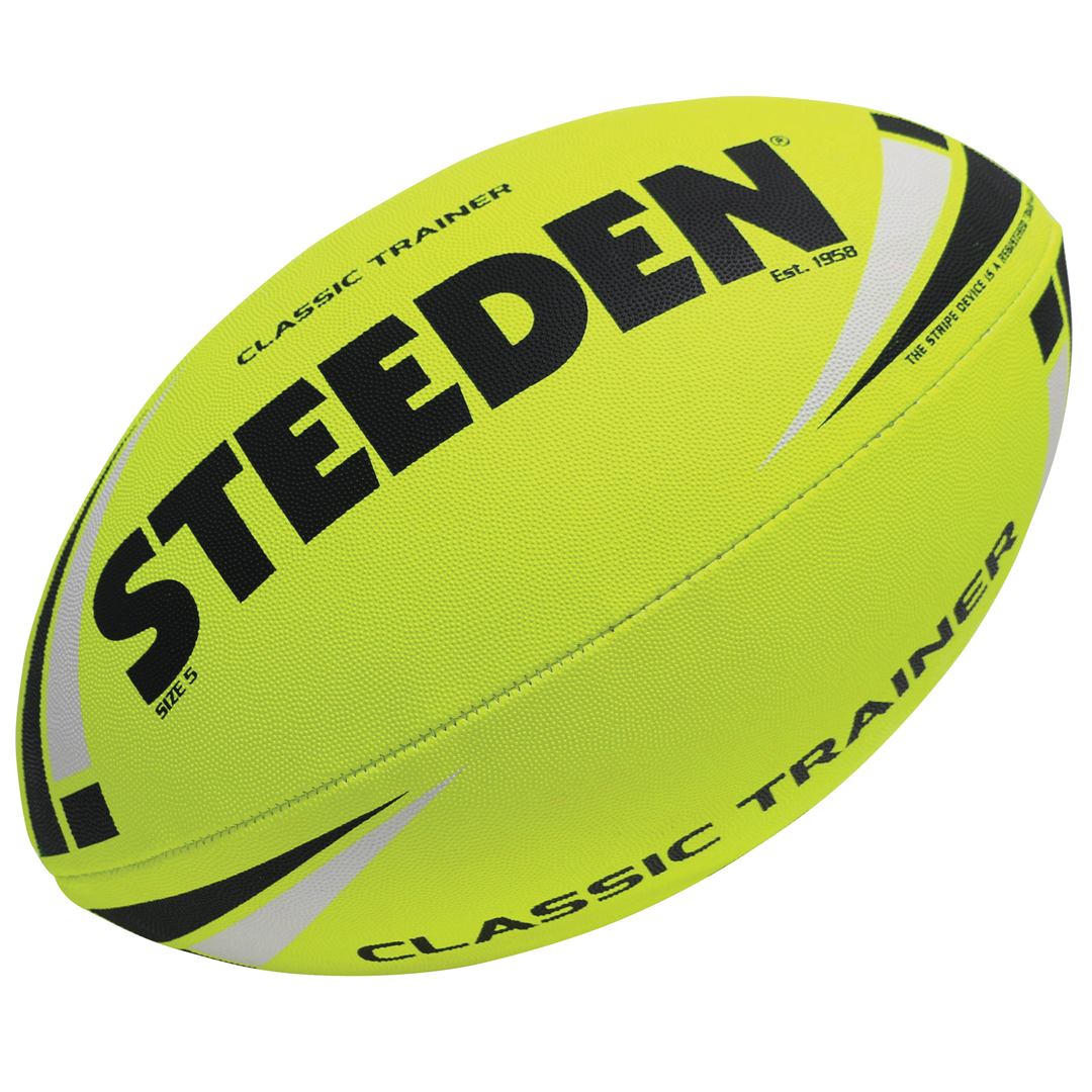 Steeden Classic Trainer League Ball - Premium Rugby Training Ball for Practice & Matches - Perfect for Rugby Training, Games, and Fitness Workouts
