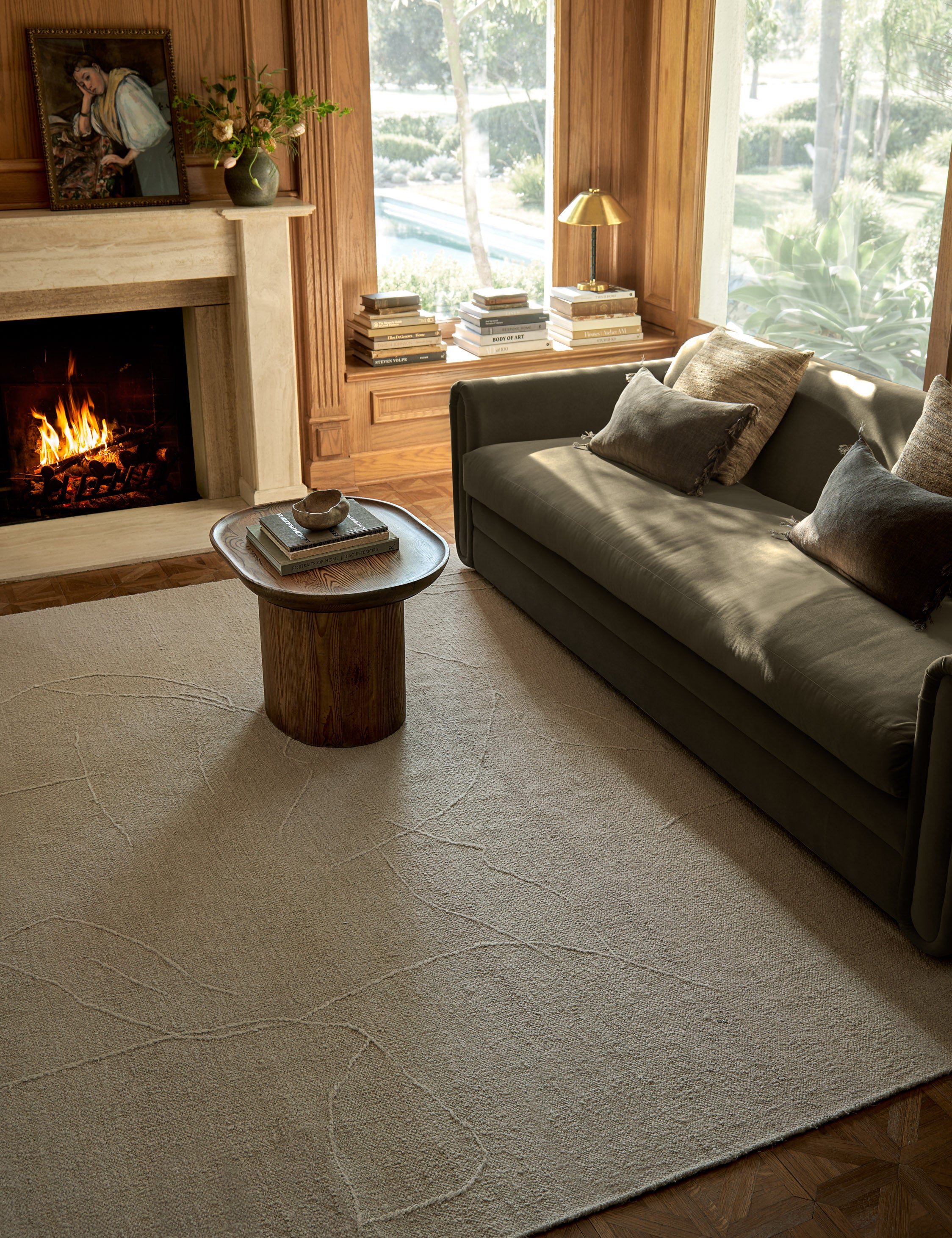 Jake Arnold Beachwood Flatweave Rug - Handwoven Natural Jute Area Rug for Living Room, Bedroom & Dining Room - Soft Boho Chic Home Decor