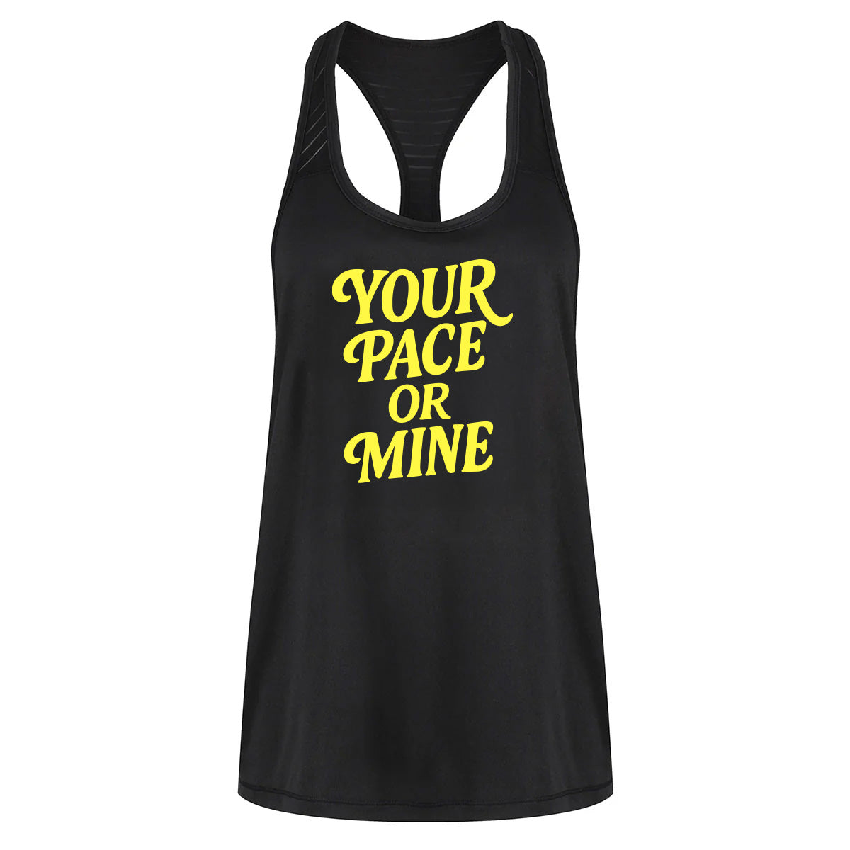 Your Pace Or Mine Mesh Racerback Vest - Lightweight Breathable Running Tank Top for Women - Perfect for Gym, Yoga & Outdoor Workouts