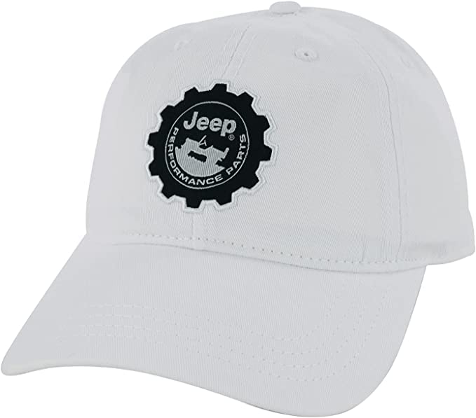 Jeep Performance Parts Gear Logo Heavy Twill Baseball Cap for Men & Women - Perfect for Off-Road Adventures, Car Shows, and Everyday Wear