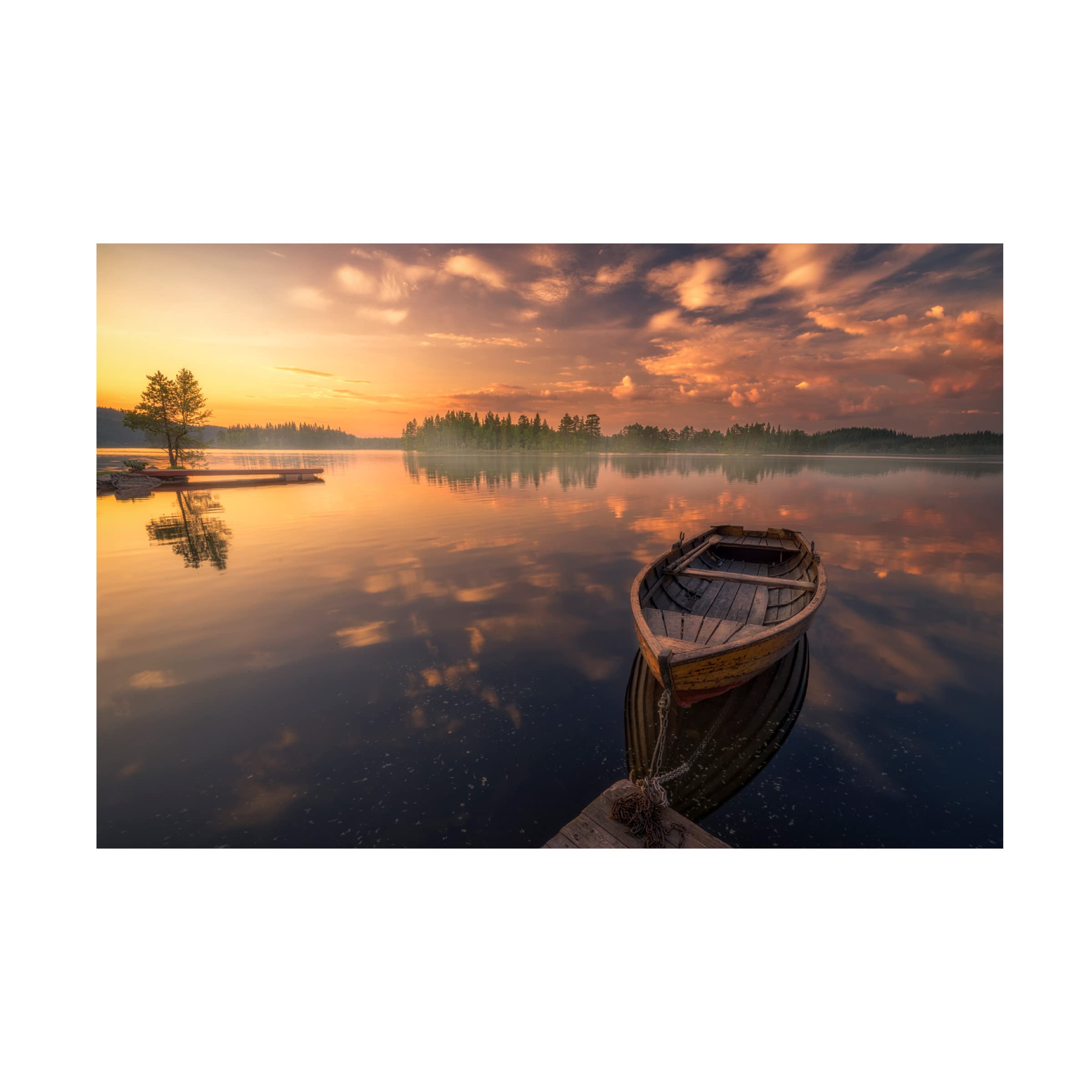 Trademark Fine Art 'Destinations' Canvas Wall Art by Ole Henrik Skjelstad - Stunning Landscape Painting for Living Room, Bedroom & Office Decor