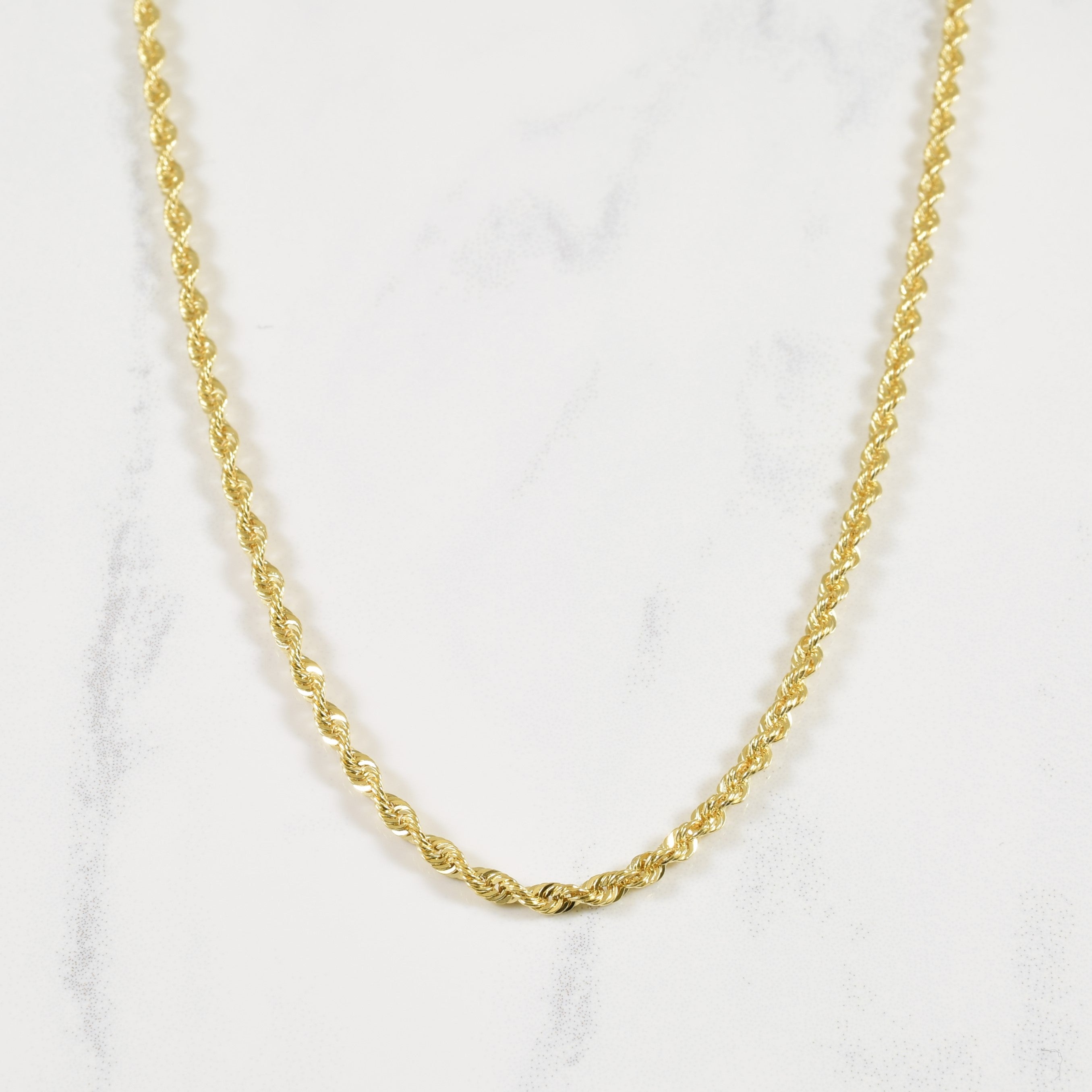 10K Yellow Gold Rope Chain Necklace for Women - 24 Inch Solid Gold Rope Chain - Durable & Elegant Jewelry Gift for Her - Perfect for Everyday Wear, Special Occasions & Layering