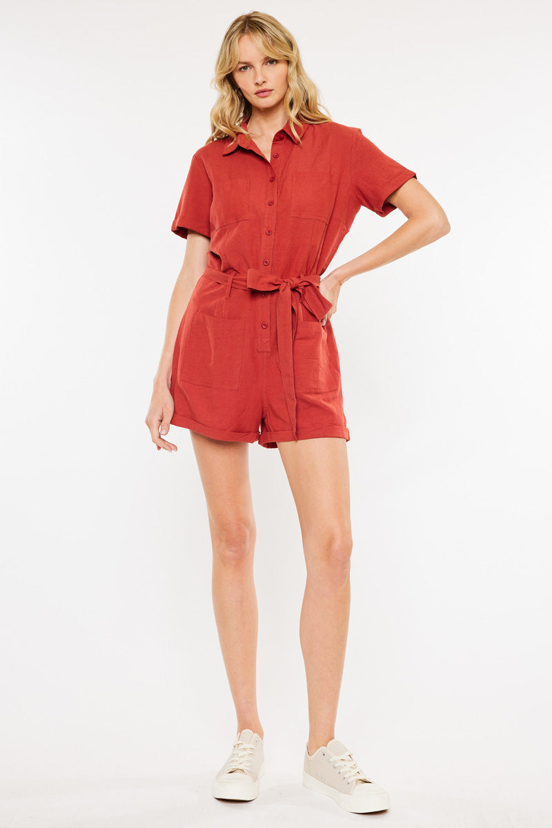 Stylish Kenya Linen Jumpsuit for Women - Breathable Summer Romper with Pockets | Perfect for Beach Vacations, Casual Outings & Boho Fashion