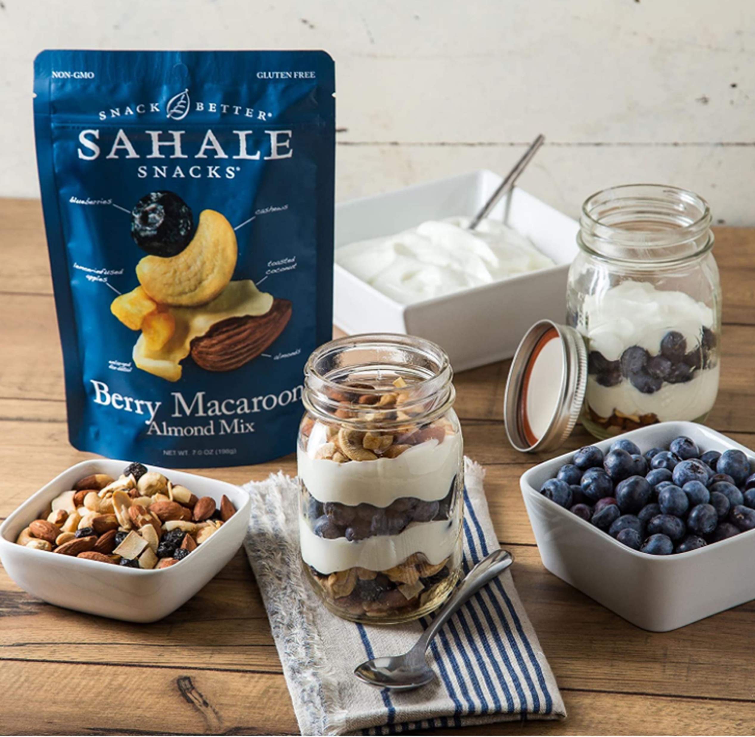 Sahale Snacks Berry Macaroon Almond Trail Mix - 7oz Gluten-Free Healthy Snack for Hiking, Camping & On-The-Go Energy Boost