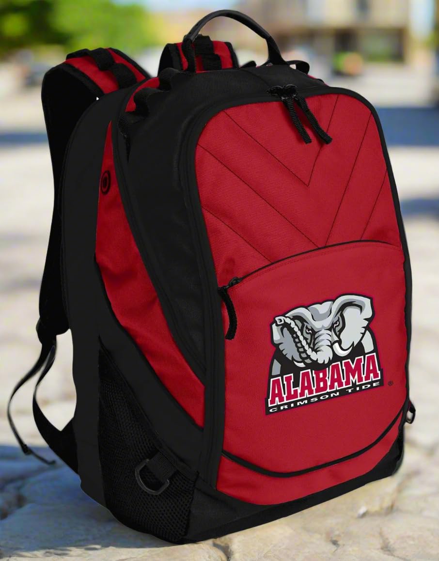University of Alabama Crimson Tide Backpack - Durable Laptop Computer Bag for Students, Work, and Travel