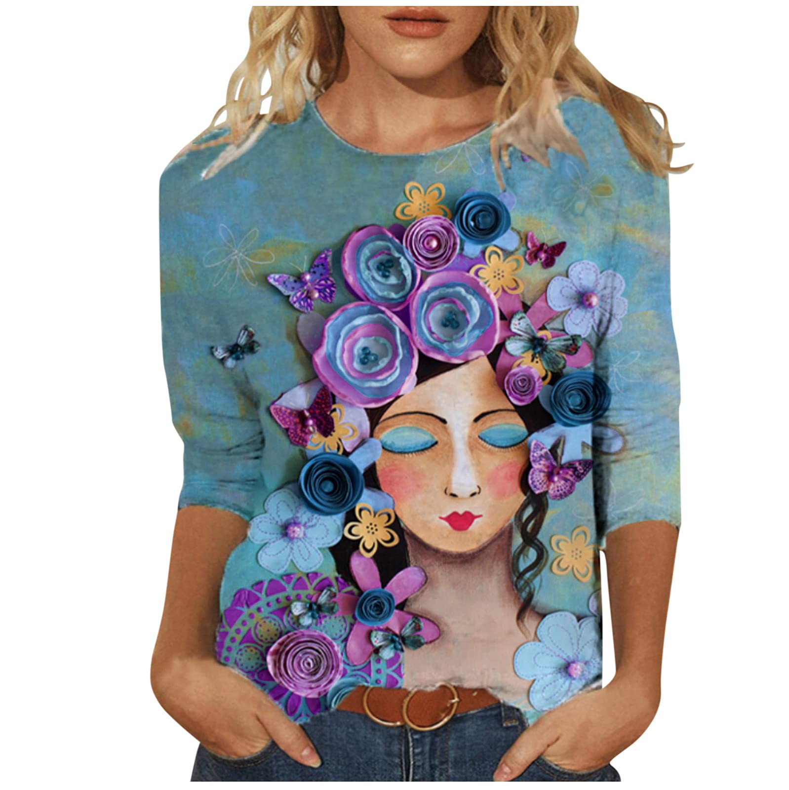 Stylish Women's Graphic T-Shirts - V-Neck Short Sleeve Casual Blouse Tops for Summer | Perfect for Everyday Wear, Weekend Outings & Vacation Outfits
