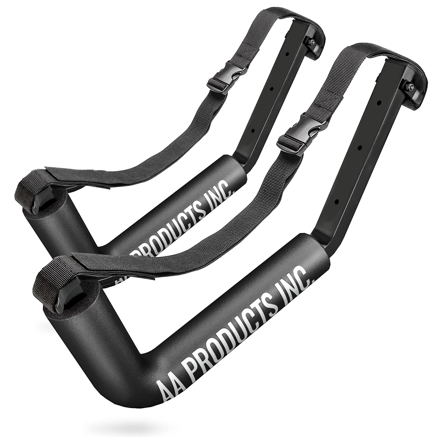 AA Products Heavy Duty Kayak Storage Wall Mount Racks - Set of 2 for Canoe, Kayak & Paddle Board Organization - Space Saving Garage or Outdoor Wall Hanging Hooks for Water Sports Equipment