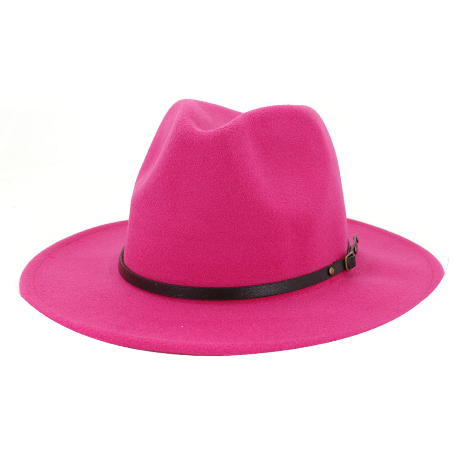 Stylish Wool Felt Outback Hat for Women & Men - Wide Brim Fedora with Belt Buckle - Perfect for Cowboy, Panama & Bowler Styles - Great for Outdoor Adventures, Rodeos and Fashion Statements