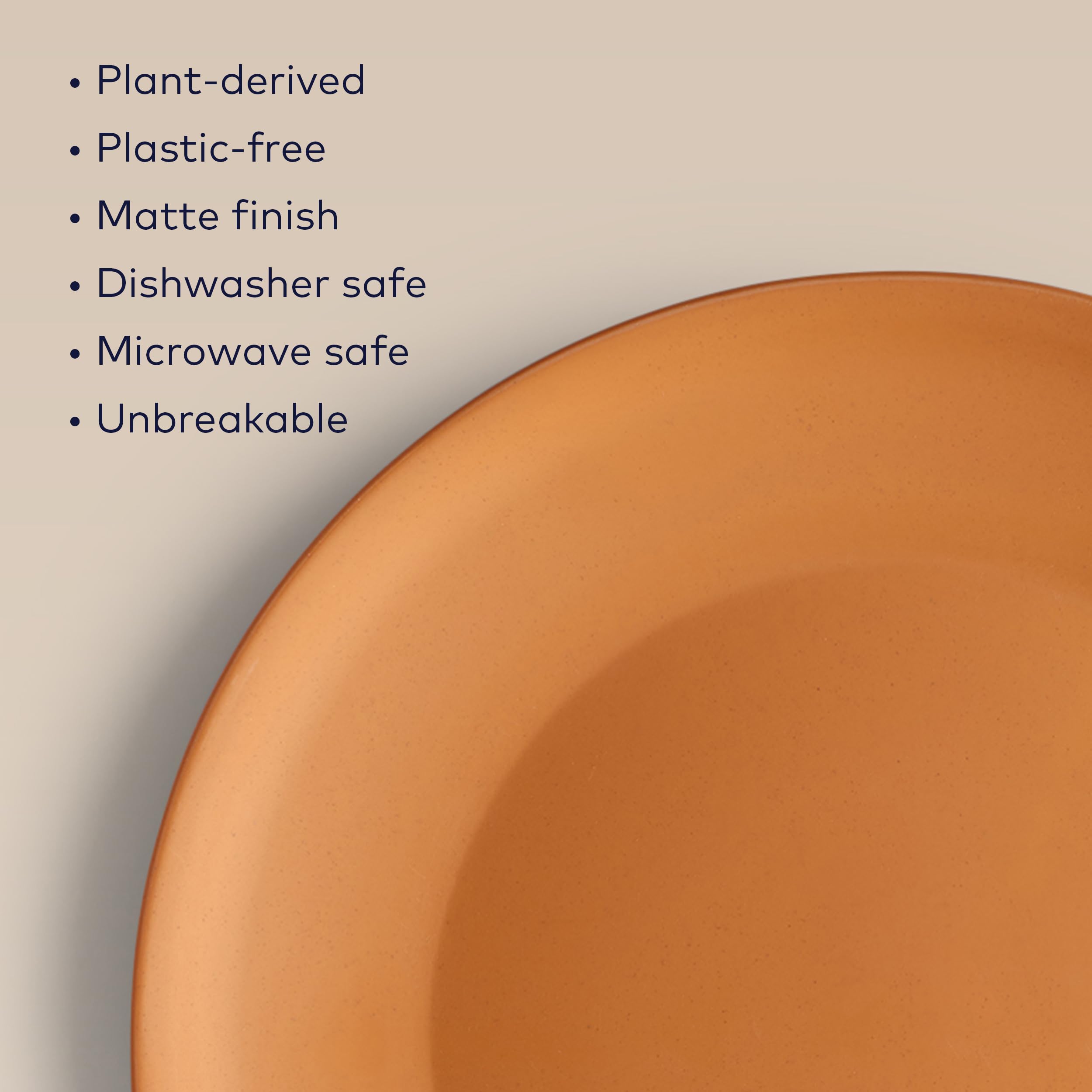 Eco-Friendly 12-Piece Plant-Based Dinnerware Set for 4 - Biodegradable Bowls & Plates for Outdoor Dining, Picnics & Sustainable Living | Year & Day