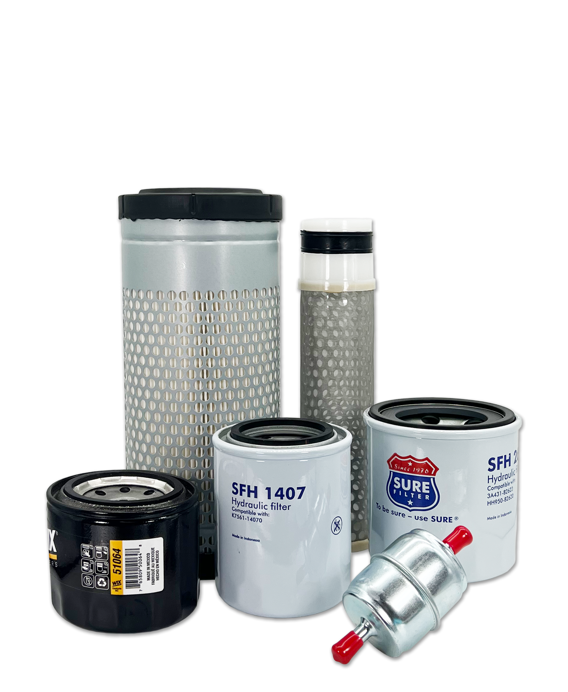 HERO® Maintenance Filter Kit for Kubota ZG327P Zero Turn Mower - Air Oil Fuel Filters Replacement Set - Compatible with Kubota ZD331 ZD326 ZD1211 Mowers - Perfect for Lawn Care & Landscaping Maintenance