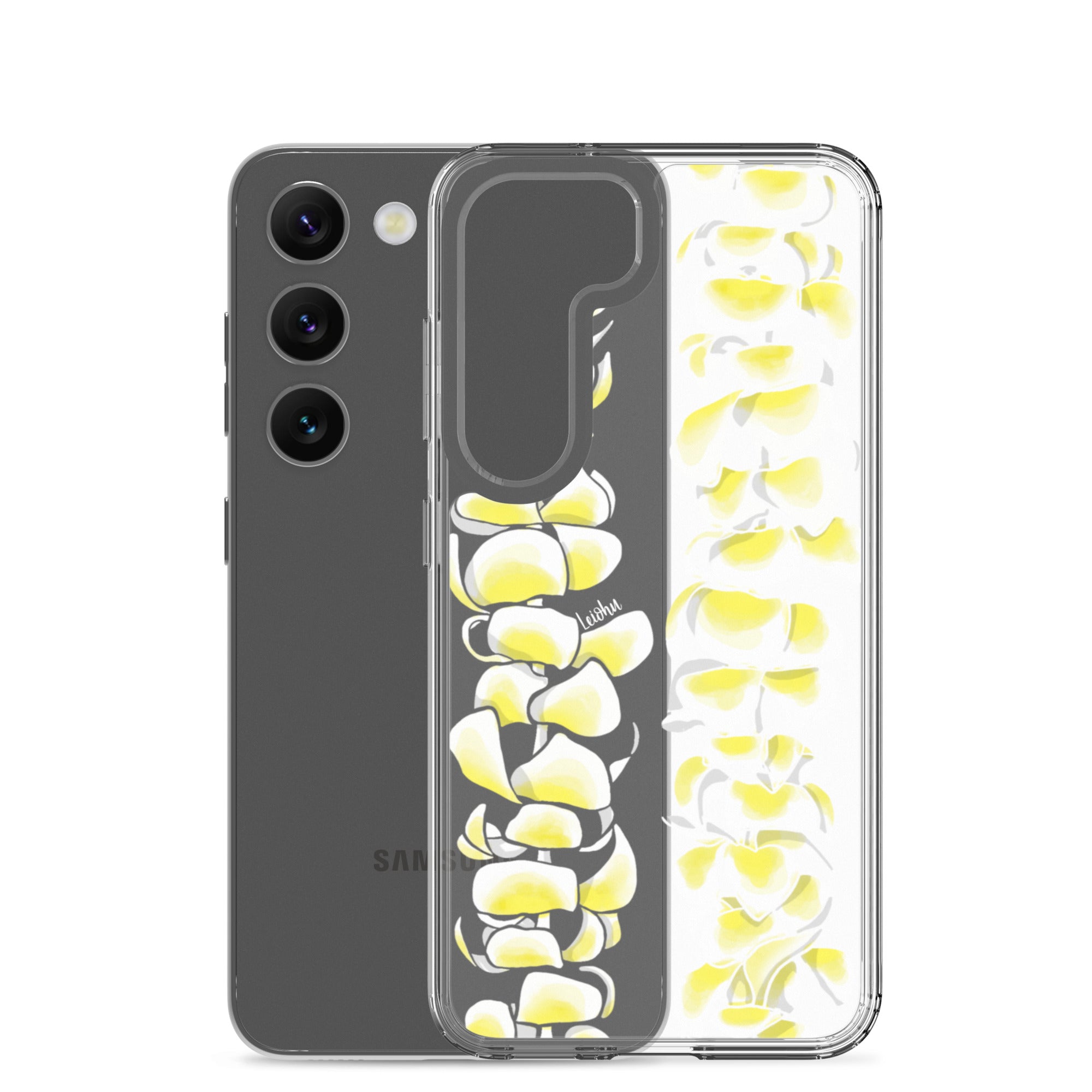 Plumeria Clear Phone Case for Samsung Galaxy - Slim Protective Cover for Everyday Use & Travel