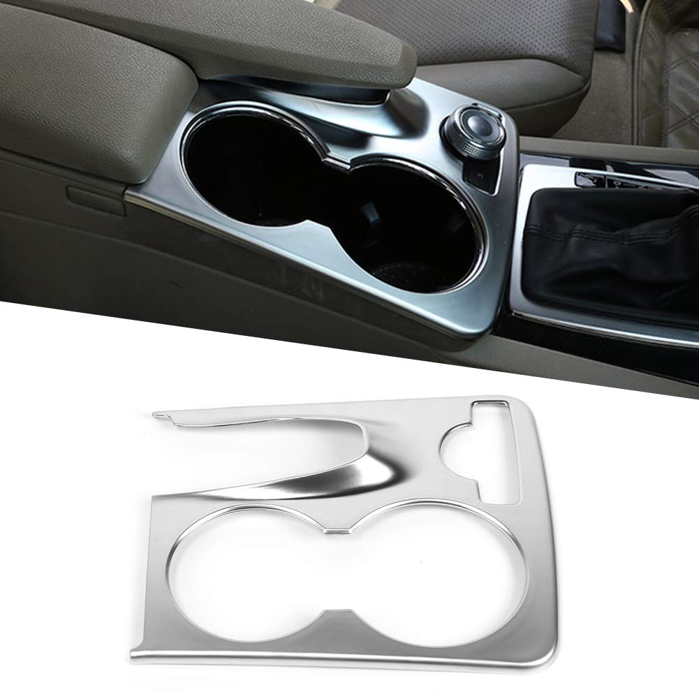 Acouto Chrome Cup Holder Cover for Benz GLK-Class (X204) 2008-2015 - Car Interior Upgrade Accessory for Stylish Protection