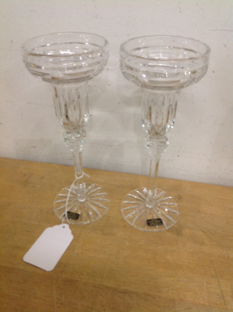 11-Piece Cut Crystal Candle Holder Set - Elegant Home Decor for Dining Table, Wedding Centerpieces & Romantic Ambiance
