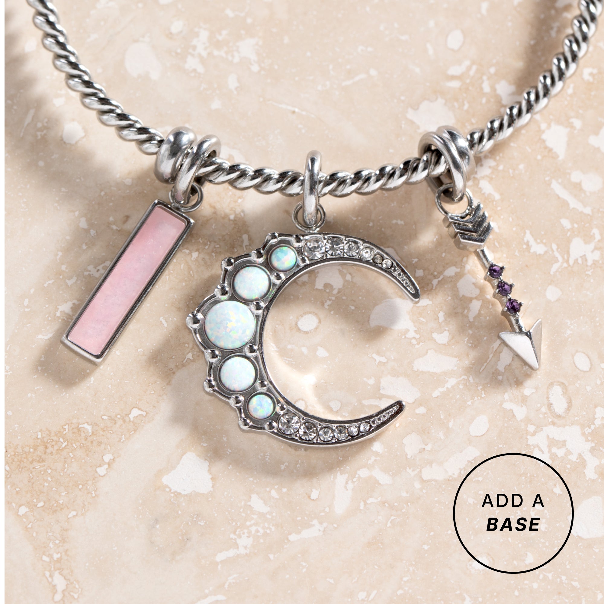 Crystal Arrow Interchangeable Charm - Elegant Jewelry Pendant for Necklace & Bracelet - Perfect for Gifts, Parties & Everyday Wear