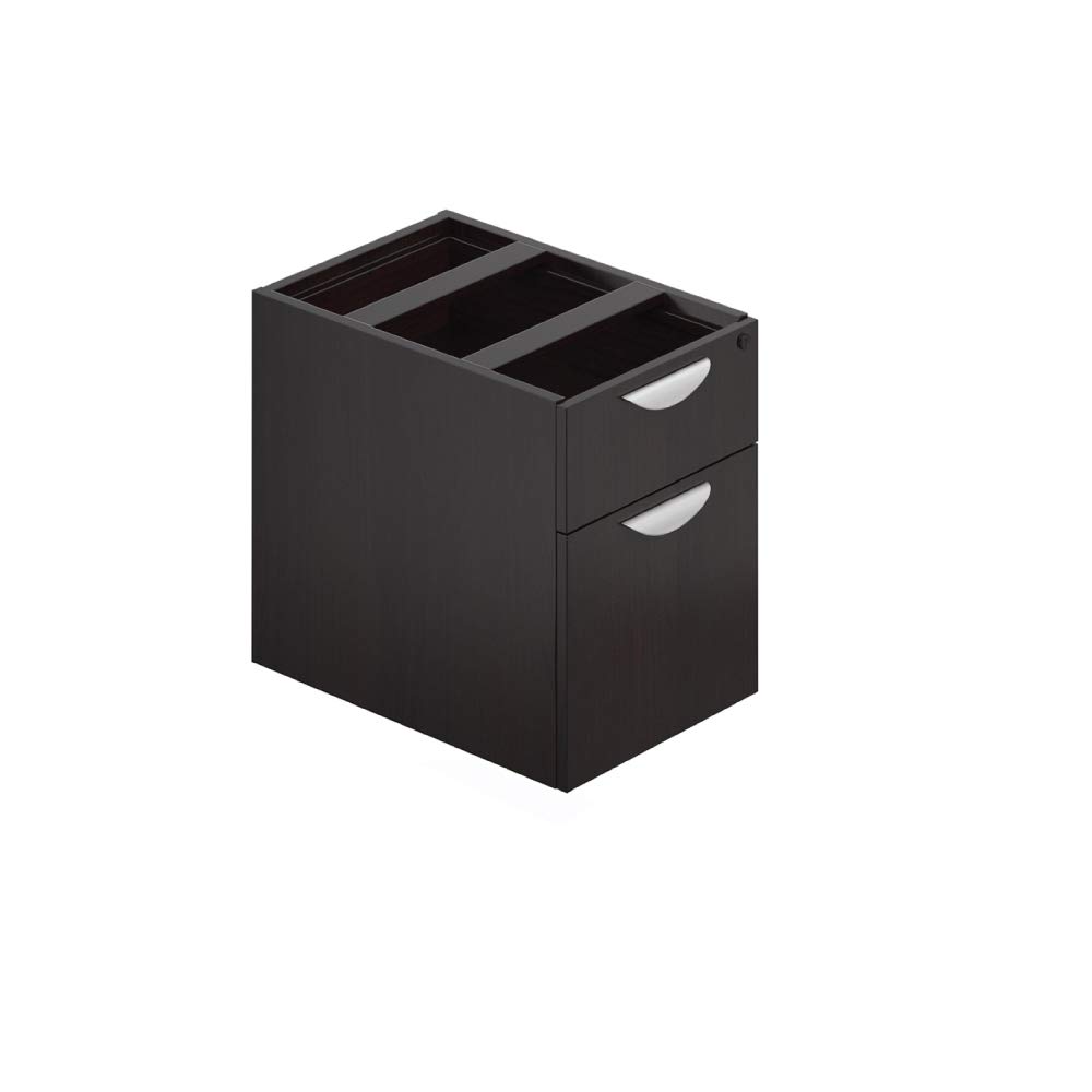 GOF 1 Person Workstation Cubicle (6'D x 6'W x 4'H) - Office Partition & Room Divider with Espresso Finish (Pedestal Only) - Perfect for Home Office, Small Workspaces & Office Privacy Solutions