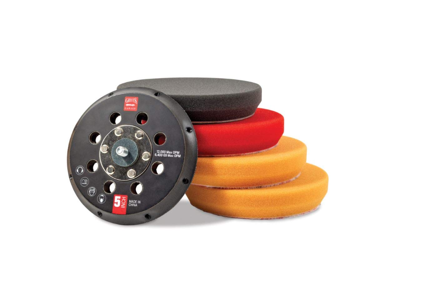 Griot's Garage 10515 5-Inch Random Orbital Polisher Conversion Kit - Perfect for Car Detailing, Paint Correction & Wax Application