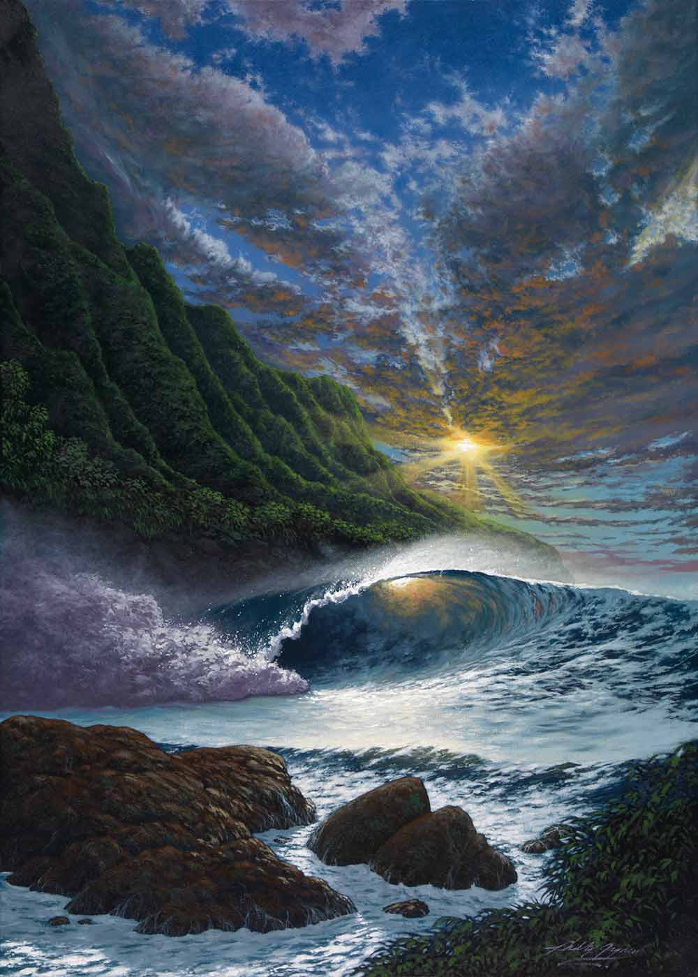 Limited Edition Giclee Vacation Time Art Print by Phillip Gagnon - 16x22 Inches Wall Decor for Living Room, Bedroom & Office