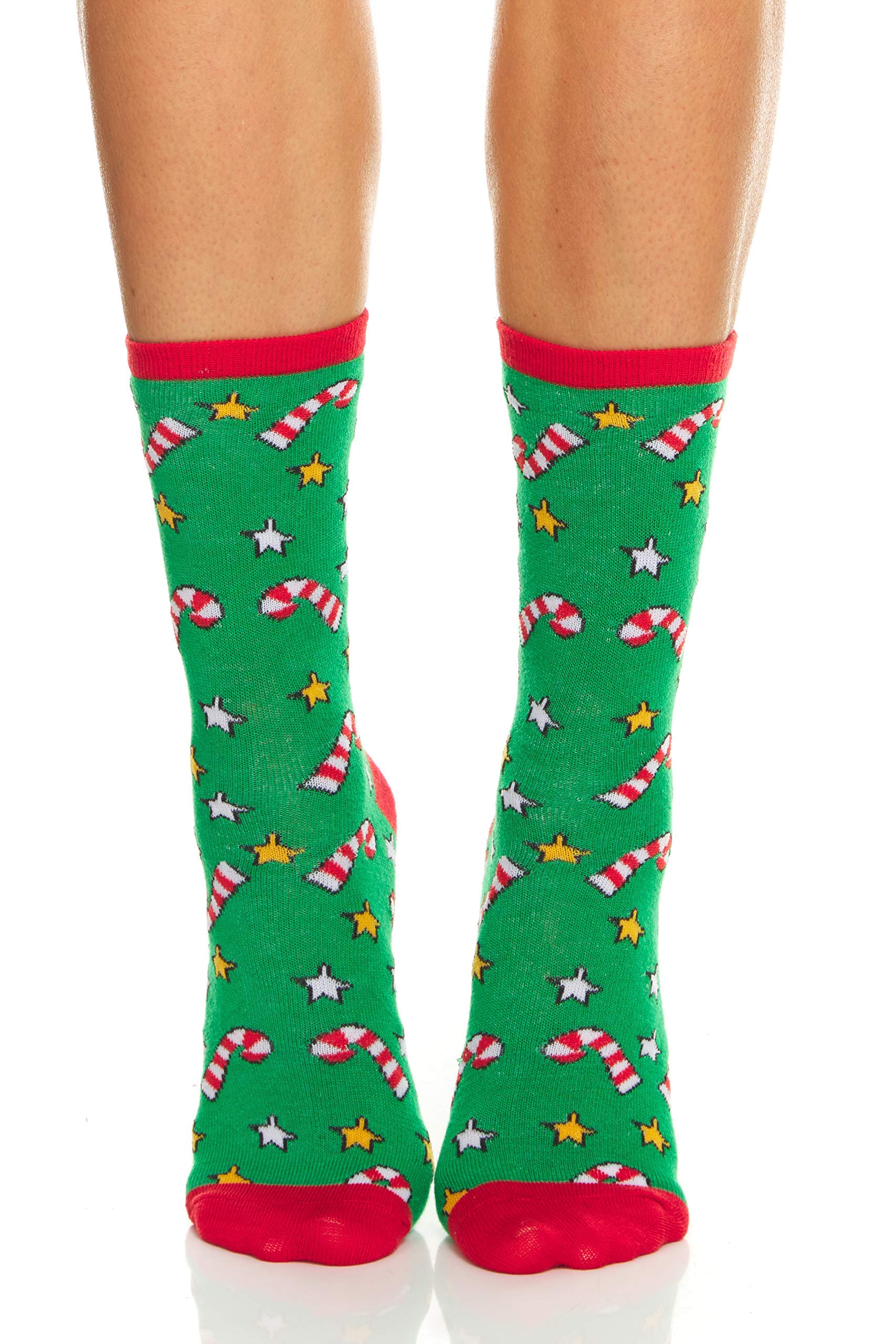 **Yacht & Smith Women's Christmas Socks - Fun Holiday Novelty Crew Socks, Festive Colorful Slipper Socks for Gifts, Stocking Stuffers & Cozy Winter Wear**