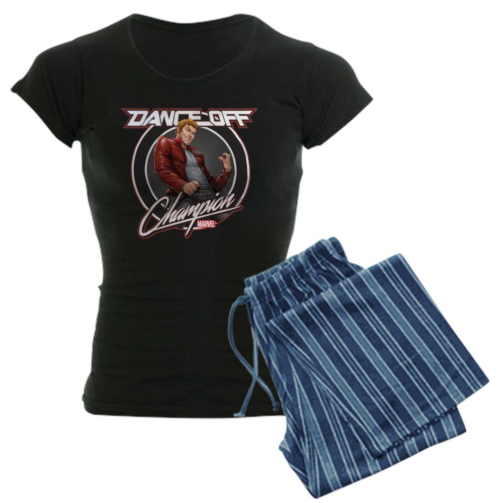 Guardians of the Galaxy GOTG Dance Champ Women's Dark Pajama Set - Soft Sleepwear for Marvel Fans | Perfect for Movie Nights & Cosplay