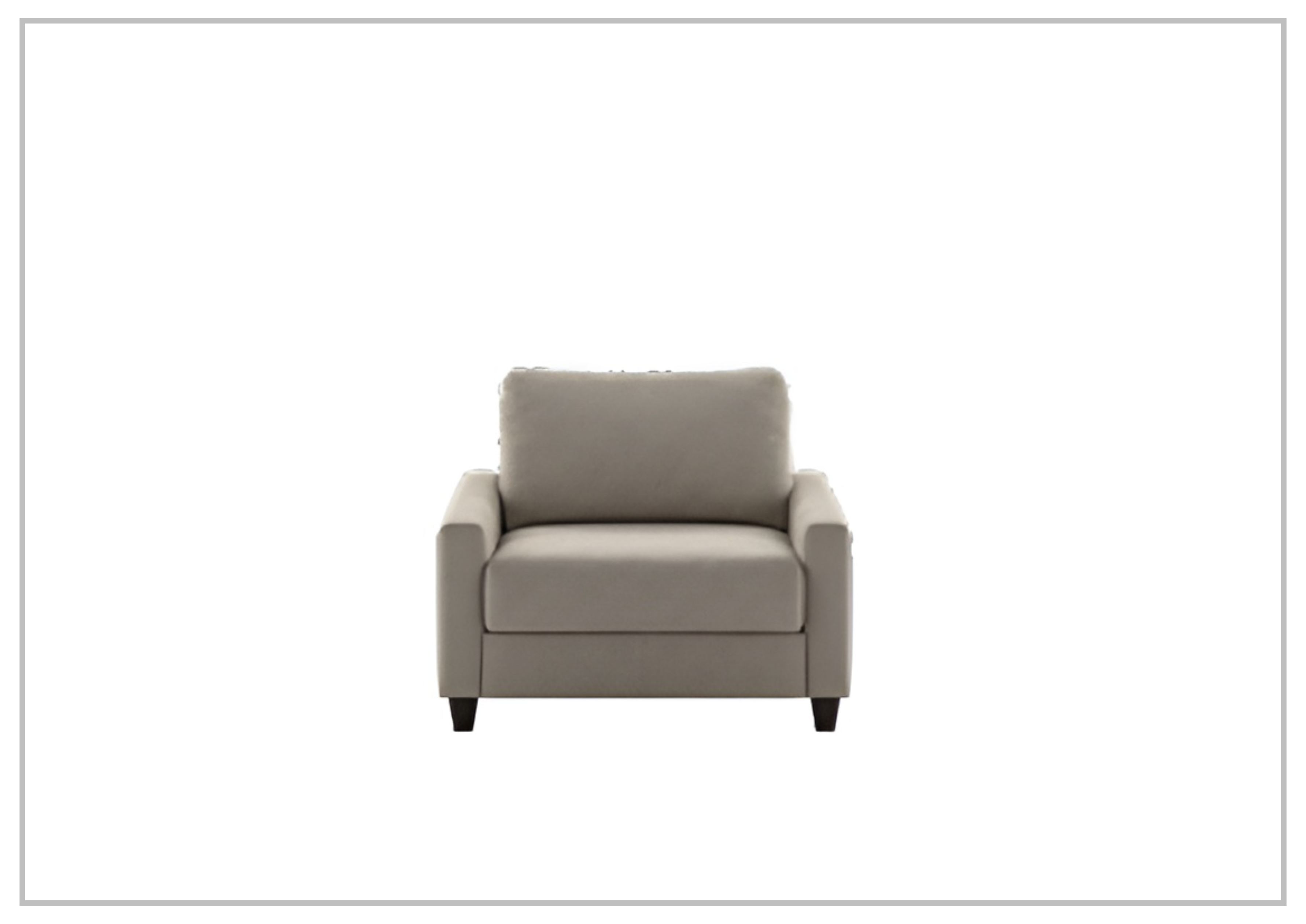 Luonto Nico Fabric Sleeper Chair Sofa with Nest Mechanism - Convertible Bed & Lounge Chair with Walnut or Chrome Legs - Perfect for Small Spaces, Guest Rooms & Apartments