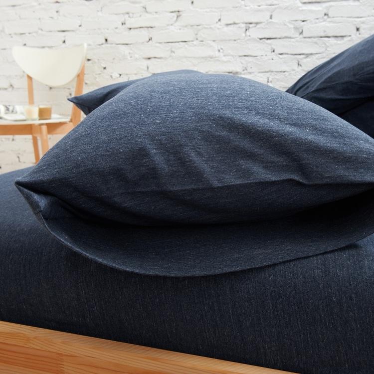 Premium 100% Cotton Jersey Pillowcase - Soft & Breathable Prussian Blue - Perfect for Bedroom, Hotel, or Travel Use