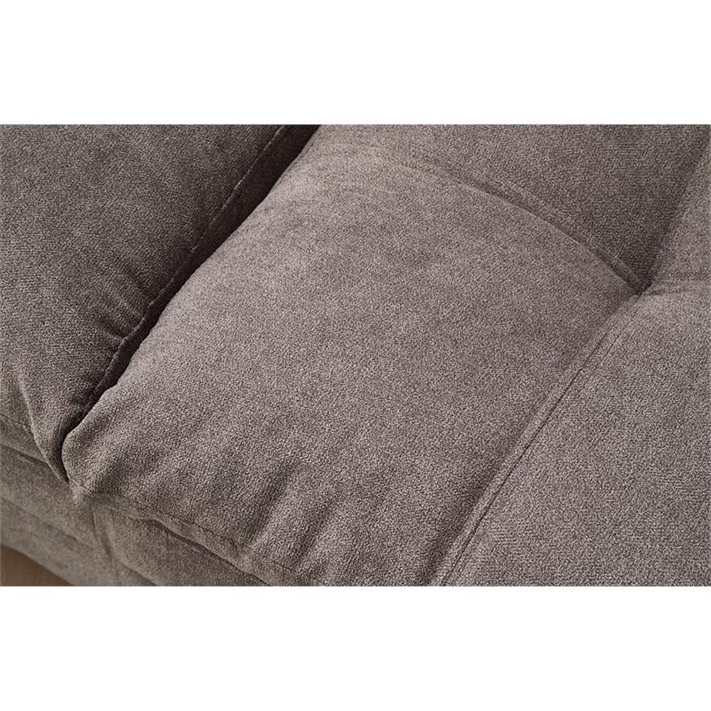 Plaencia Light Gray Linen Loveseat Sofa for Living Room - Modern Small Couch for Apartments, Reading Nook & Cozy Spaces
