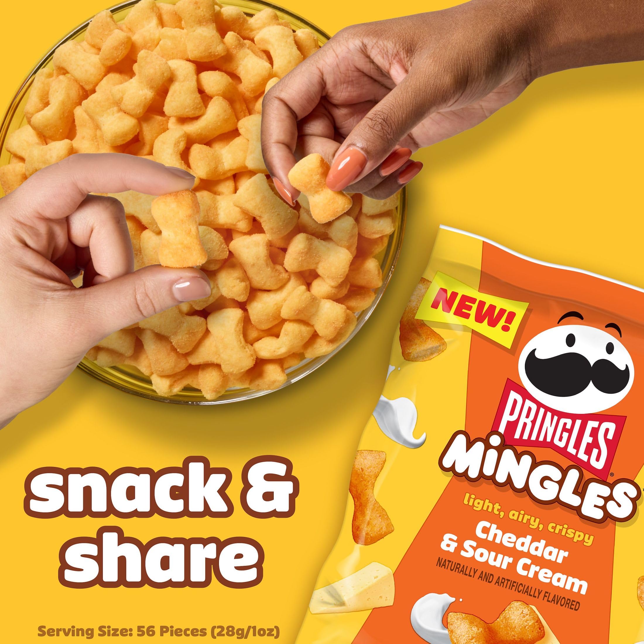 **Pringles Mingles Puffed Snacks Variety Pack - Cheese Puffs & Salty Snacks (3 Bags) - Perfect for Parties, Movie Nights & On-the-Go Snacking**