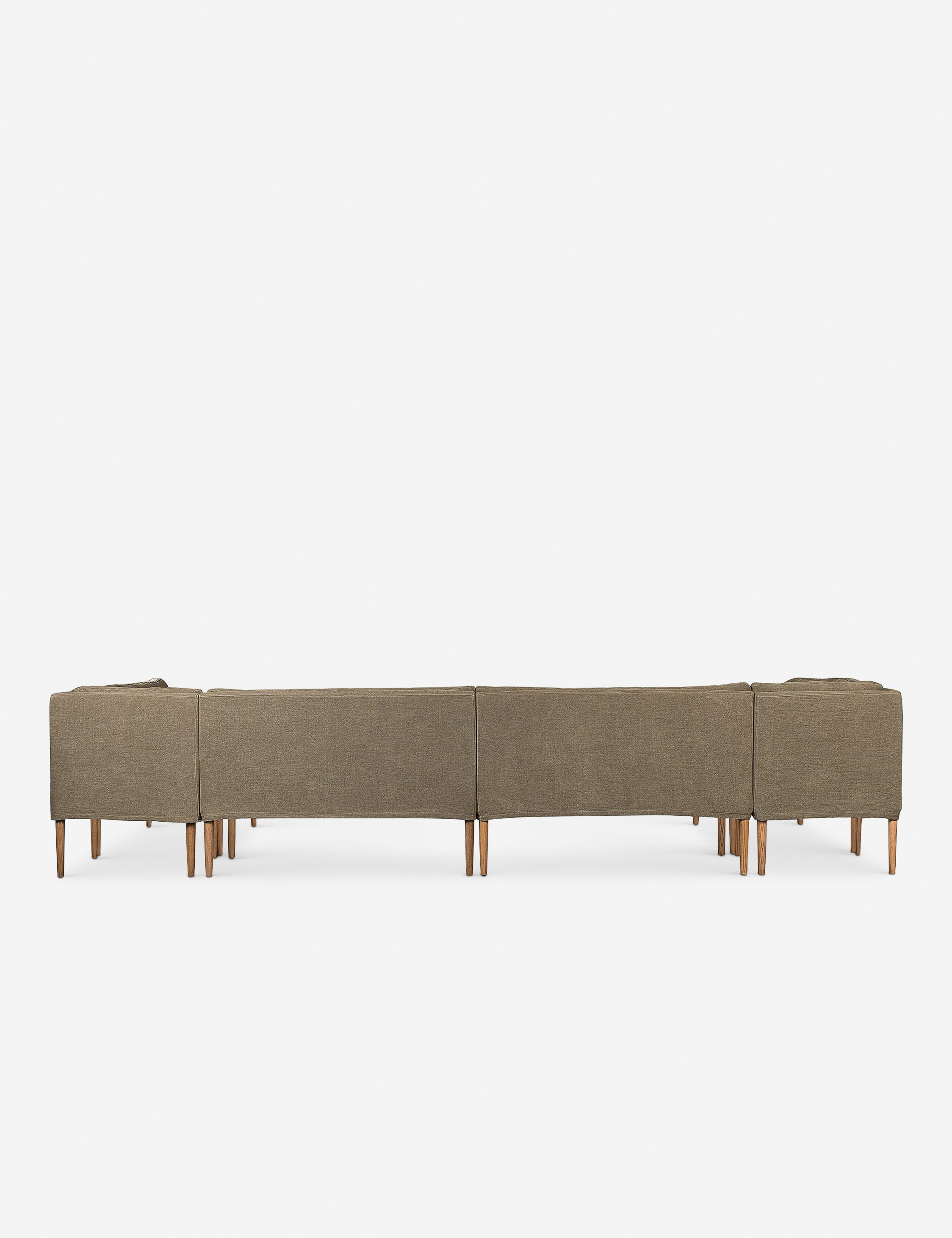 Aurelia U-Shaped Dining Banquette - Modern Upholstered Bench by Amber Lewis x Four Hands for Kitchen, Breakfast Nook, or Dining Room Seating