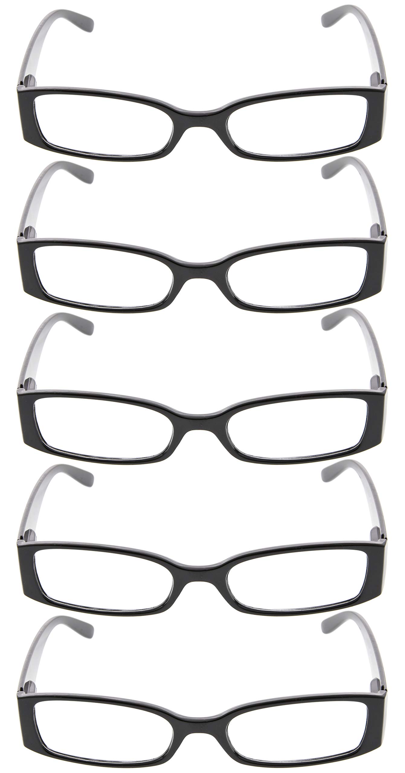 5 Pairs Spring Hinge Reading Glasses for Women - Comfortable Readers with Lightweight Frame - Perfect for Reading, Working & Computer Use
