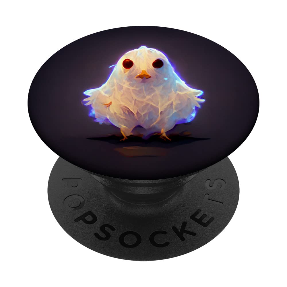 Glowing Ghost Chicken PopSockets Swappable PopGrip - Halloween Phone Grip for iPhone & Samsung - Perfect for Costume Parties & Trick-or-Treating