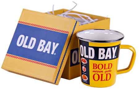 Old Bay Seasoning 16 oz Ceramic Mug with Gift Box - Perfect for Coffee, Tea & Spice Lovers - Great Housewarming & Kitchen Gift Idea