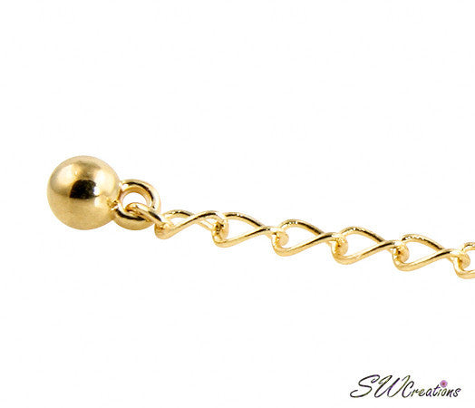 Elegant Gold Plated Necklace Extender - Adjustable Jewelry Chain for Layering & Custom Fit - Perfect for Necklaces, Pendants & Chokers