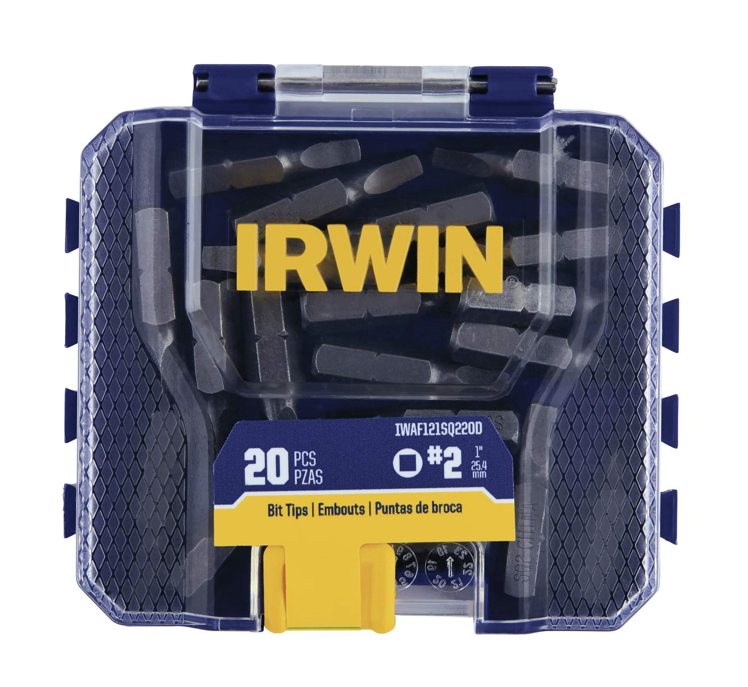 IRWIN 20-Piece Drywall Screwdriver Bit Set - #2 Square Drive for Drywall Installation & Home Repairs (IWAF121SQ220D) - Perfect for DIY Projects, Construction & Professional Use