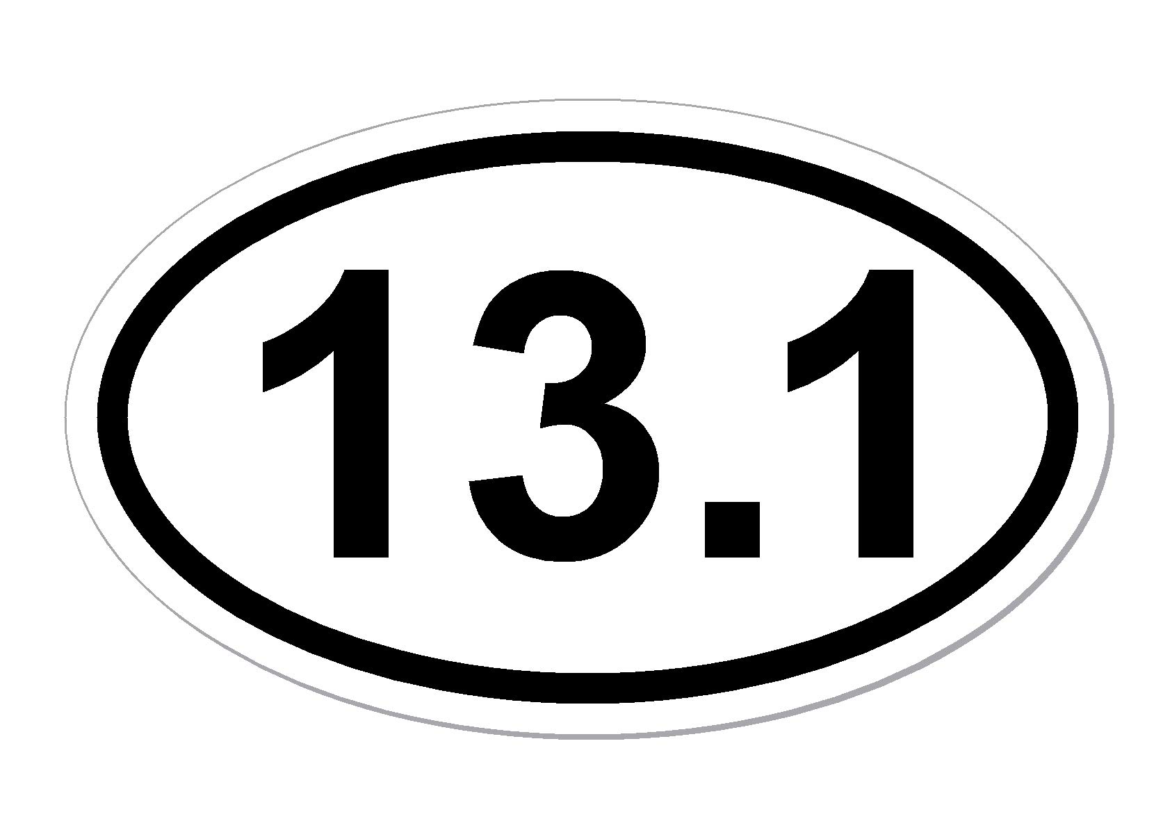 13.1 Marathon 5-Pack Vinyl Decals - 5