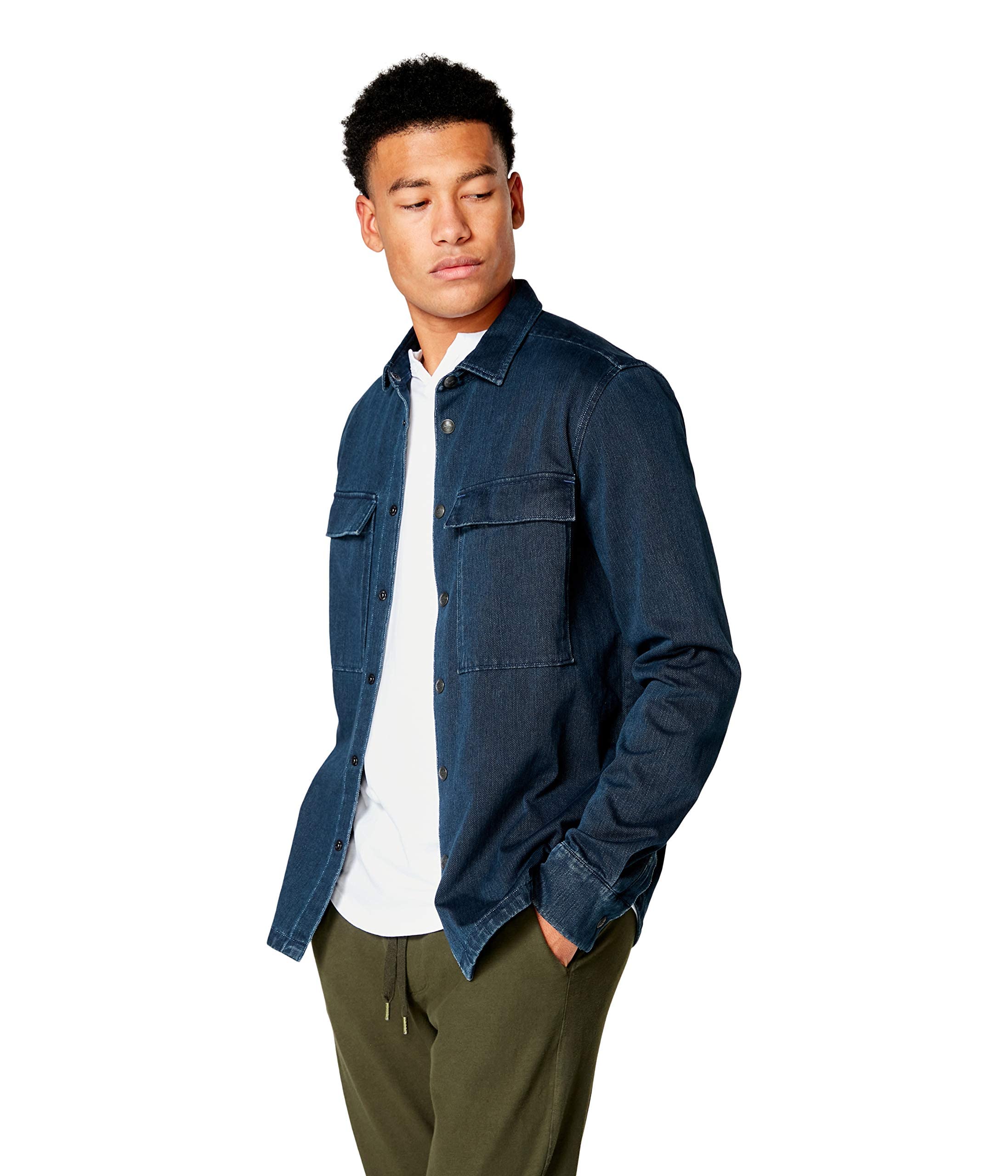 Good Man Brand Men's Denim Shirt Jacket - Stylish Casual Wear for Outdoor Activities & Everyday Fashion