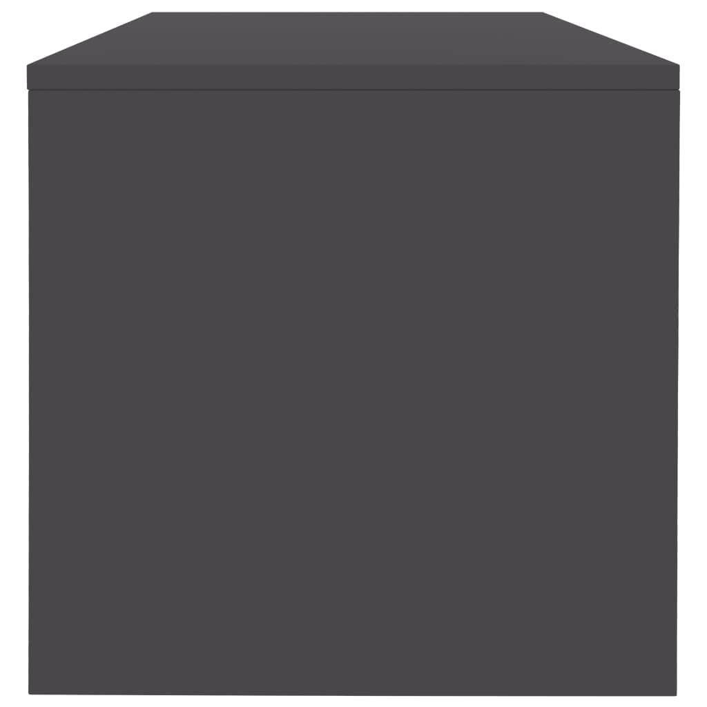 Modern Gray Coffee Table with Shelf - 39.4