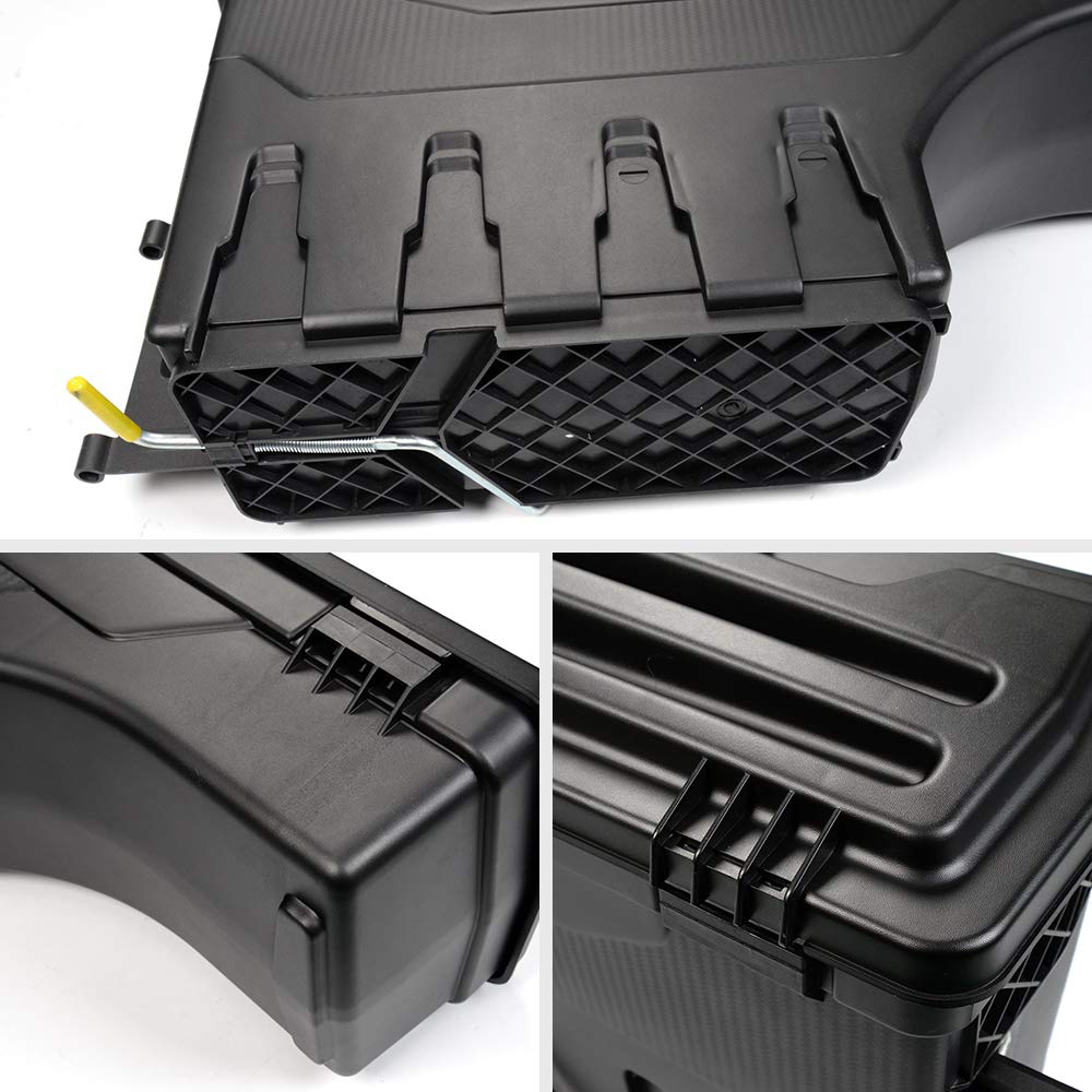 CHEDA Truck Bed Storage Toolbox for 2015-2019 Ford F-150 | Left Driver Side Tool Box | Heavy Duty Aluminum Construction | Secure Gear Storage for Camping, Work & Outdoor Adventures