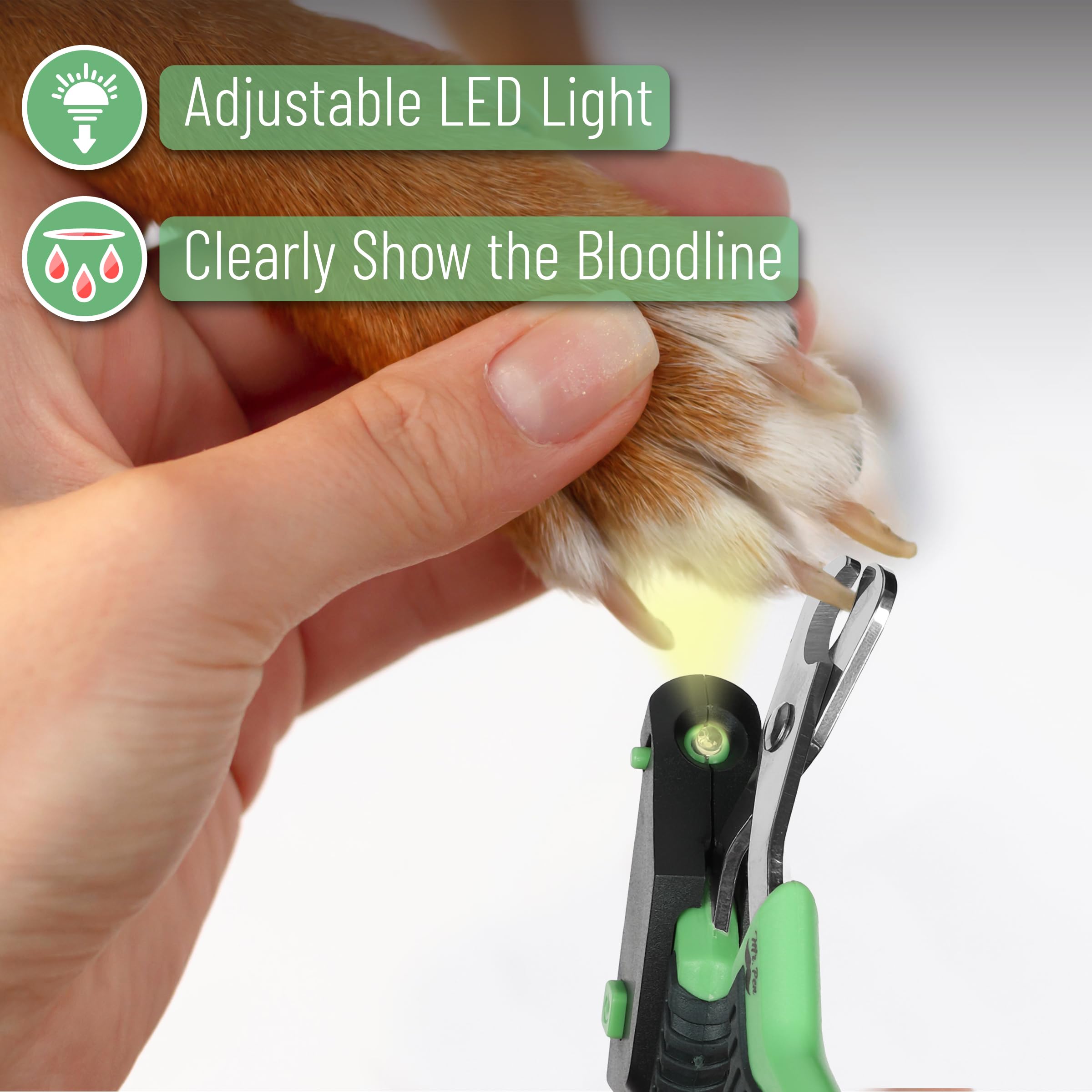 LED Cat Nail Clipper with Light - Pet Grooming Tool for Cats & Small Dogs