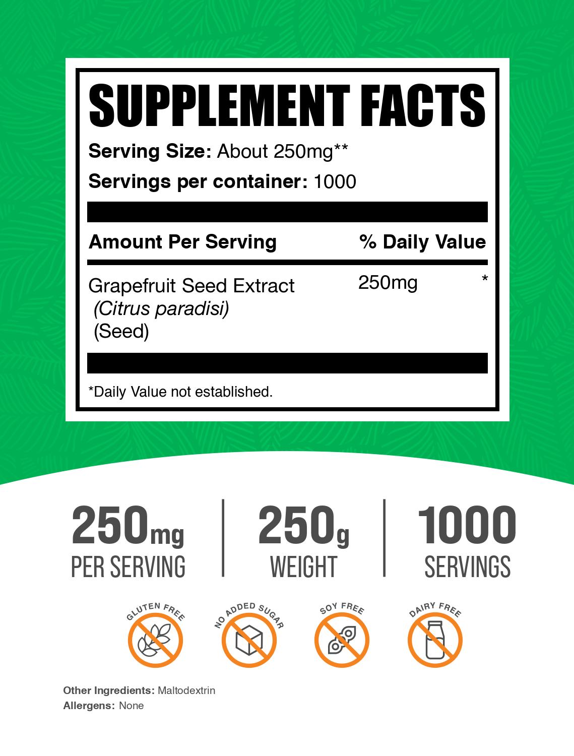 Organic Grapefruit Seed Extract (GSE) Powder - 100% Pure, Non-GMO, Vegan Supplement for Immune Support & Detox - Use for Wellness Drinks, Smoothies, and Natural Remedies