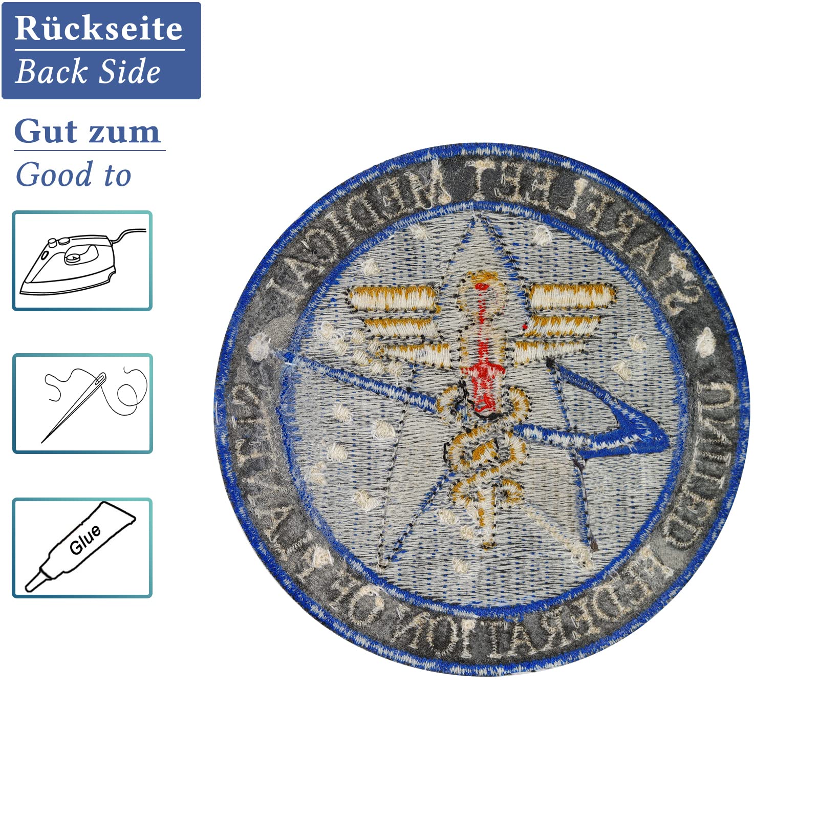 Star Trek Starfleet Medical United Federation of Planets Embroidered Iron-On Patch for Cosplay, Costumes & DIY Projects - Perfect for Jackets, Bags & Uniforms