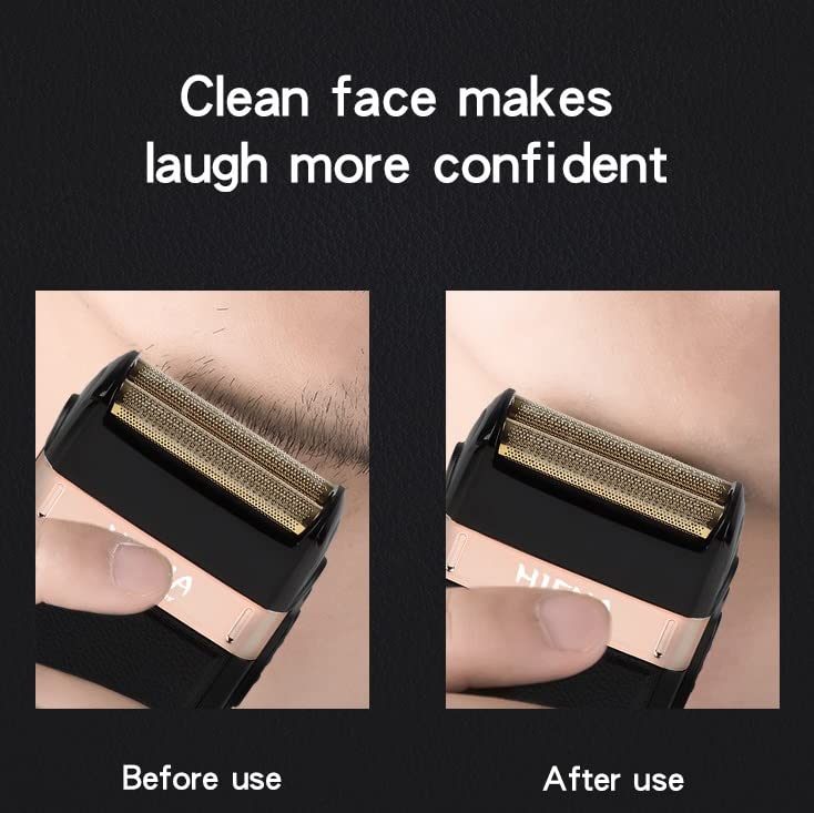 Premium Electric Razor for Men - Rechargeable, Waterproof Beard & Body Trimmer with Extra Mesh Heads - Perfect for Travel, Gym & Daily Grooming