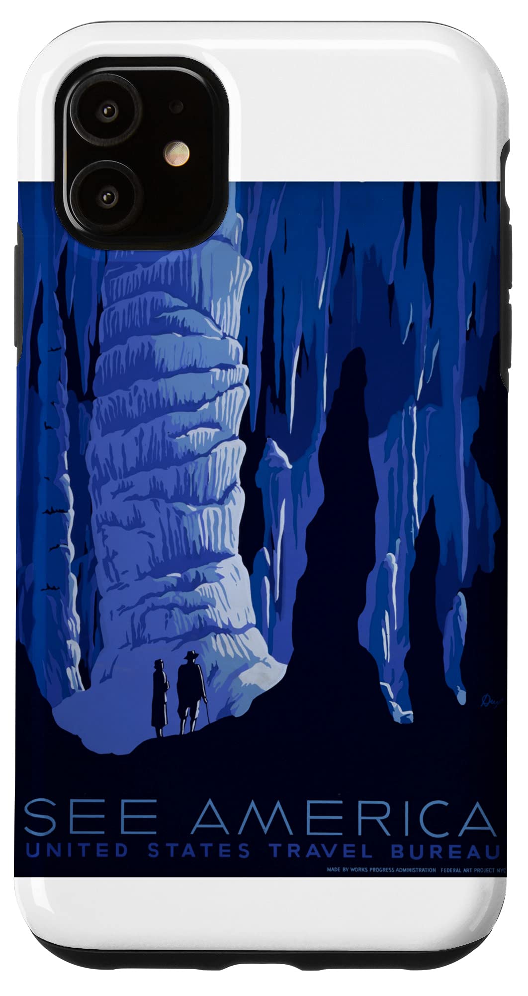 Vintage US National Parks Poster iPhone 11 Case - Durable Protective Cover for Travel & Outdoor Adventures