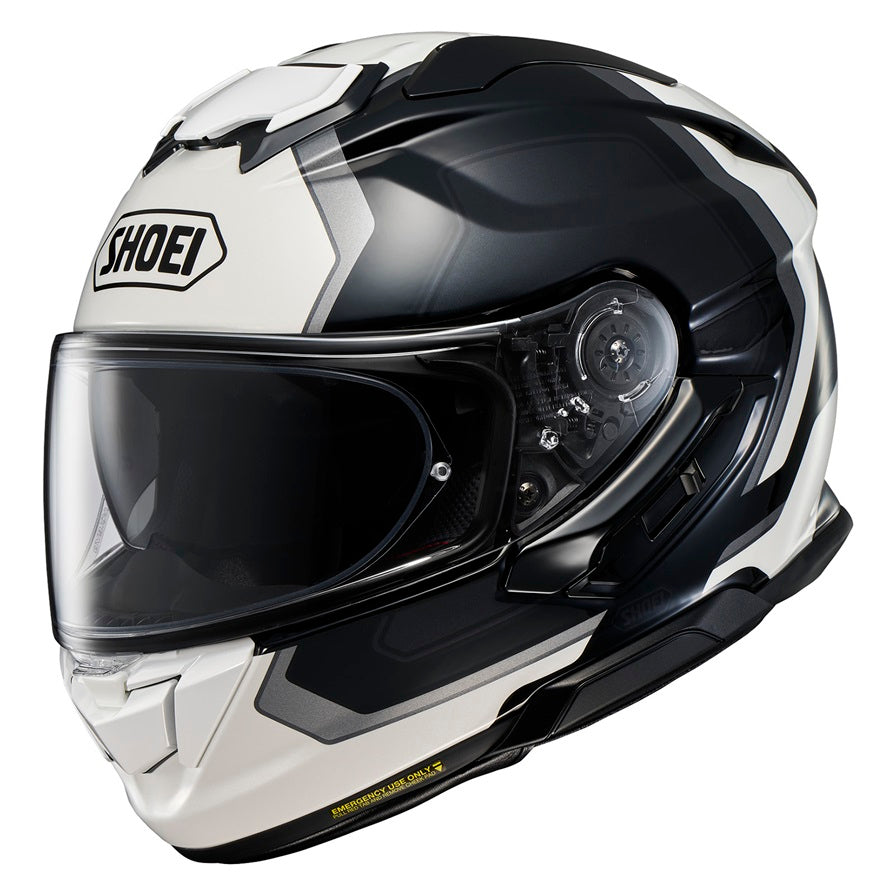Shoei GT Air 3 Realm White Black Silver Motorcycle Helmet - Lightweight Full Face Helmet for Men & Women - Perfect for Street Riding, Commuting & Touring