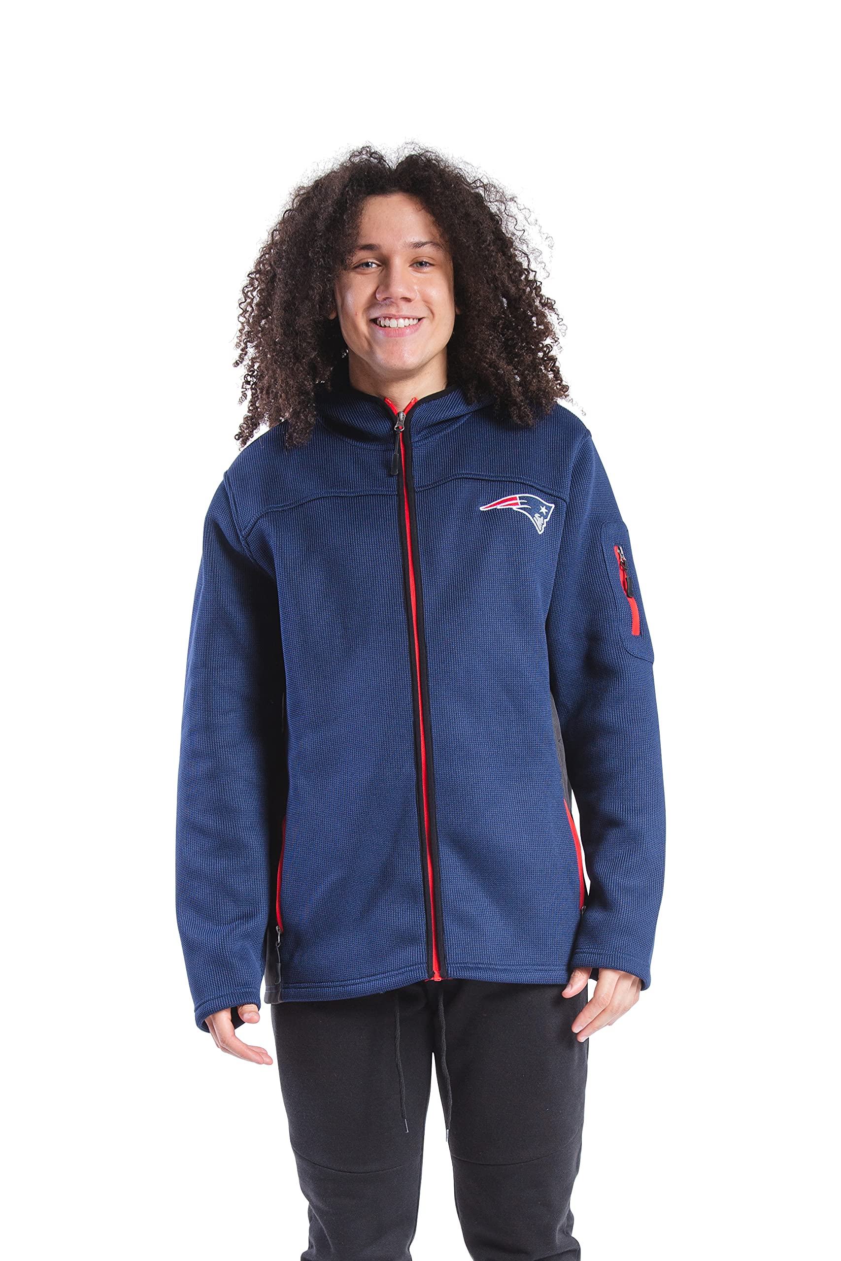 NFL Patriots Fleece Hoodie - Soft Quarter-Zip Pullover for Men | Game Day & Casual Wear